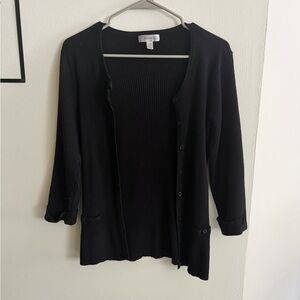 Dressbarn Black Women's Cardigan Sweater
